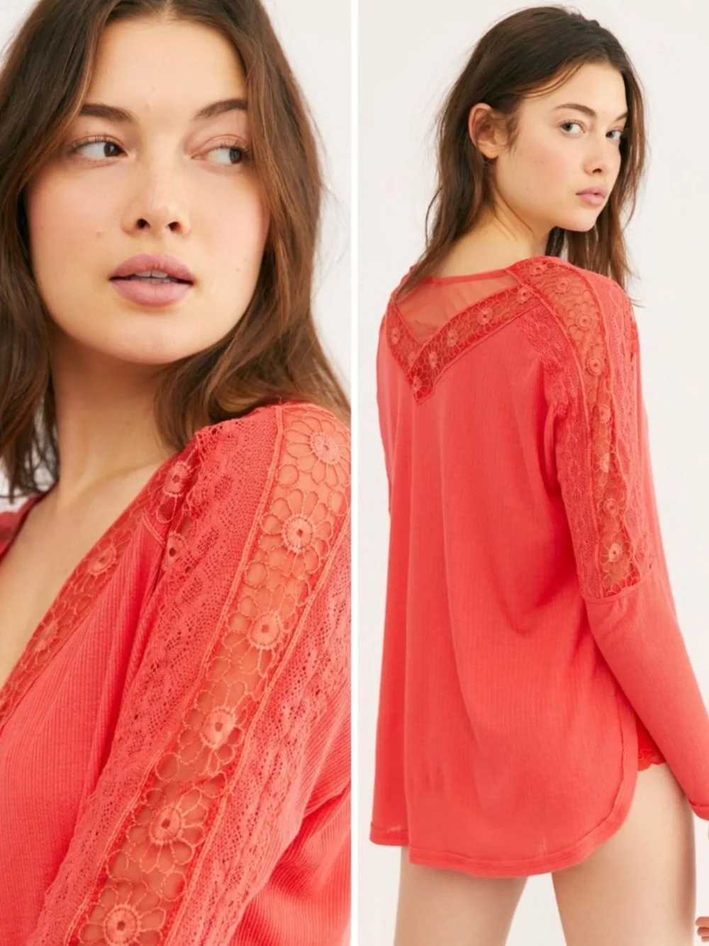 NEW Free People Lola Top Rose Crimson XS